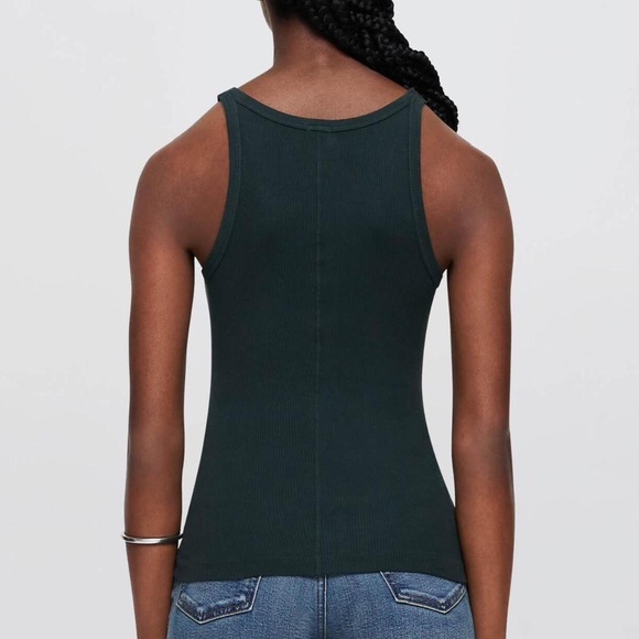 RE/DONE hanes ribbed tank juniper - Picture 3 of 3
